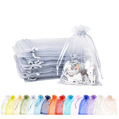 MORAINJAY 100 Stück Grau Organzasäckchen,9x12cm Kleine Geschenkbeutel Organzabeutel Organza Beutelchen mit Kordelzug Sie als Hochzeit Bonbonsbeutel,Schmuckbeutel,Weihnachtsgeschenke,Geburtstag Party MORAINJAY 100 Stück Grau Organzasäckchen,9x12cm Kleine Geschenkbeutel Organzabeutel Organza Beutelchen mit Kordelzug Sie als Hochzeit Bonbonsbeutel,Schmuckbeutel,Weihnachtsgeschenke,Geburtstag Party von MORAINJAY