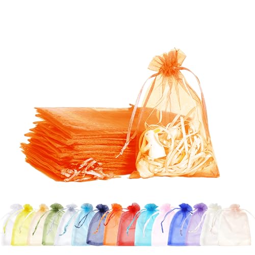 MORAINJAY 100 Stück Orange Organzasäckchen,7x9cm Kleine Geschenkbeutel Organzabeutel Organza Beutelchen mit Kordelzug Sie als Hochzeit Bonbonsbeutel,Schmuckbeutel,Weihnachtsgeschenke,Geburtstag Party MORAINJAY 100 Stück Orange Organzasäckchen,7x9cm Kleine Geschenkbeutel Organzabeutel Organza Beutelchen mit Kordelzug Sie als Hochzeit Bonbonsbeutel,Schmuckbeutel,Weihnachtsgeschenke,Geburtstag Party von MORAINJAY