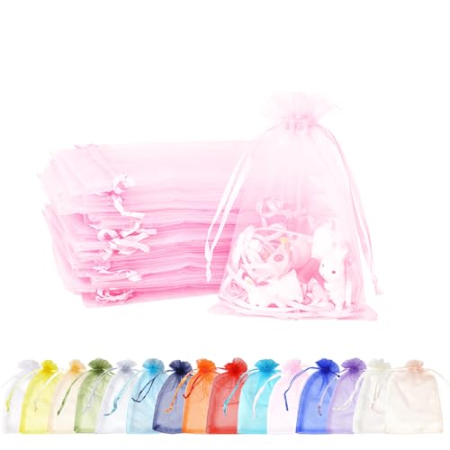 MORAINJAY 100 Stück Rosa Organzasäckchen,9x12cm Kleine Geschenkbeutel Organzabeutel Organza Beutelchen mit Kordelzug Sie als Hochzeit Bonbonsbeutel,Schmuckbeutel,Weihnachtsgeschenke,Geburtstag Party MORAINJAY 100 Stück Rosa Organzasäckchen,9x12cm Kleine Geschenkbeutel Organzabeutel Organza Beutelchen mit Kordelzug Sie als Hochzeit Bonbonsbeutel,Schmuckbeutel,Weihnachtsgeschenke,Geburtstag Party von MORAINJAY