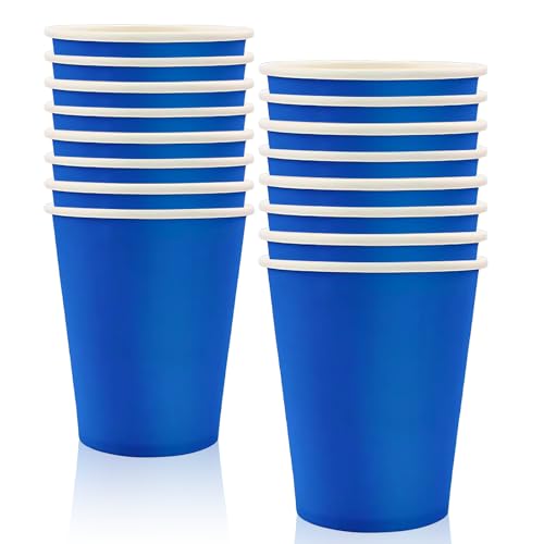 MORAINJAY 16 Stück Blau Pappbecher,9oz/250ml Papier Blau Partybecher Trinkbecher,Cups für Hochzeit Partybedarf,Becher für Heiß und Kaltgetränke,Kaffee,Tee,Geburtstag,Kinderparty MORAINJAY 16 Stück Blau Pappbecher,9oz/250ml Papier Blau Partybecher Trinkbecher,Cups für Hochzeit Partybedarf,Becher für Heiß und Kaltgetränke,Kaffee,Tee,Geburtstag,Kinderparty von MORAINJAY