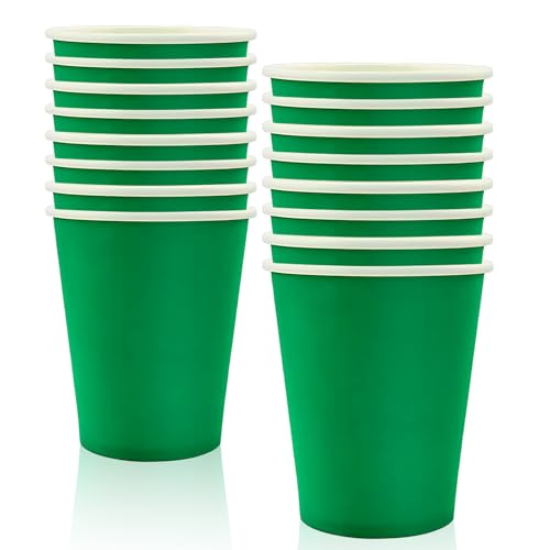 MORAINJAY 16 Stück Grün Pappbecher,9oz/250ml Papier Grün Partybecher Trinkbecher,Cups für Hochzeit Partybedarf,Becher für Heiß und Kaltgetränke,Kaffee,Tee,Geburtstag,Kinderparty MORAINJAY 16 Stück Grün Pappbecher,9oz/250ml Papier Grün Partybecher Trinkbecher,Cups für Hochzeit Partybedarf,Becher für Heiß und Kaltgetränke,Kaffee,Tee,Geburtstag,Kinderparty von MORAINJAY