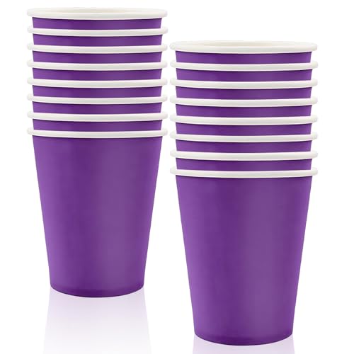 MORAINJAY 16 Stück Lila Pappbecher,9oz/250ml Papier Lila Partybecher Trinkbecher,Cups für Hochzeit Partybedarf,Becher für Heiß und Kaltgetränke,Kaffee,Tee,Geburtstag,Kinderparty MORAINJAY 16 Stück Lila Pappbecher,9oz/250ml Papier Lila Partybecher Trinkbecher,Cups für Hochzeit Partybedarf,Becher für Heiß und Kaltgetränke,Kaffee,Tee,Geburtstag,Kinderparty von MORAINJAY