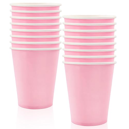 MORAINJAY 16 Stück Rosa Pappbecher,9oz/250ml Papier Rosa Partybecher Trinkbecher,Cups für Hochzeit Partybedarf,Becher für Heiß und Kaltgetränke,Kaffee,Tee,Geburtstag,Kinderparty MORAINJAY 16 Stück Rosa Pappbecher,9oz/250ml Papier Rosa Partybecher Trinkbecher,Cups für Hochzeit Partybedarf,Becher für Heiß und Kaltgetränke,Kaffee,Tee,Geburtstag,Kinderparty von MORAINJAY