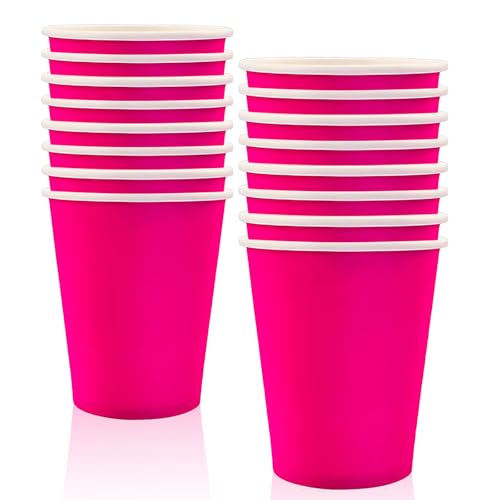 MORAINJAY 16 Stück Rosenrot Pappbecher,9oz/250ml Papier Rosenrot Partybecher Trinkbecher,Cups für Hochzeit Partybedarf,Becher für Heiß und Kaltgetränke,Kaffee,Tee,Geburtstag,Kinderparty MORAINJAY 16 Stück Rosenrot Pappbecher,9oz/250ml Papier Rosenrot Partybecher Trinkbecher,Cups für Hochzeit Partybedarf,Becher für Heiß und Kaltgetränke,Kaffee,Tee,Geburtstag,Kinderparty von MORAINJAY