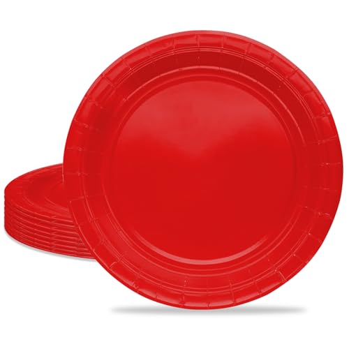 MORAINJAY 16 Stück Rot Partyteller,7 Zoll Pappteller für Geburtstag,18CM Rund Dessertteller Rot Partygeschirr,Tisch Dekorationen Partygeschirr für Hochzeit Garten Geburtstag Party MORAINJAY 16 Stück Rot Partyteller,7 Zoll Pappteller für Geburtstag,18CM Rund Dessertteller Rot Partygeschirr,Tisch Dekorationen Partygeschirr für Hochzeit Garten Geburtstag Party von MORAINJAY
