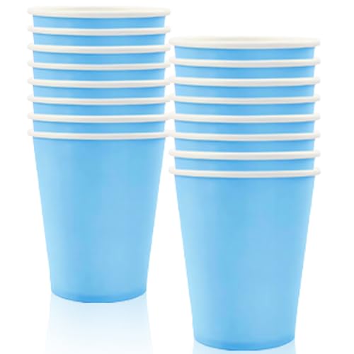 MORAINJAY 16 Stück Seeblau Pappbecher,9oz/250ml Papier Seeblau Partybecher Trinkbecher,Cups für Hochzeit Partybedarf,Becher für Heiß und Kaltgetränke,Kaffee,Tee,Geburtstag,Kinderparty MORAINJAY 16 Stück Seeblau Pappbecher,9oz/250ml Papier Seeblau Partybecher Trinkbecher,Cups für Hochzeit Partybedarf,Becher für Heiß und Kaltgetränke,Kaffee,Tee,Geburtstag,Kinderparty von MORAINJAY