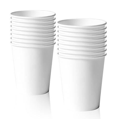 MORAINJAY 16 Stück Weiß Pappbecher,9oz/250ml Papier Weiß Partybecher Trinkbecher,Cups für Hochzeit Partybedarf,Becher für Heiß und Kaltgetränke,Kaffee,Tee,Geburtstag,Kinderparty MORAINJAY 16 Stück Weiß Pappbecher,9oz/250ml Papier Weiß Partybecher Trinkbecher,Cups für Hochzeit Partybedarf,Becher für Heiß und Kaltgetränke,Kaffee,Tee,Geburtstag,Kinderparty von MORAINJAY