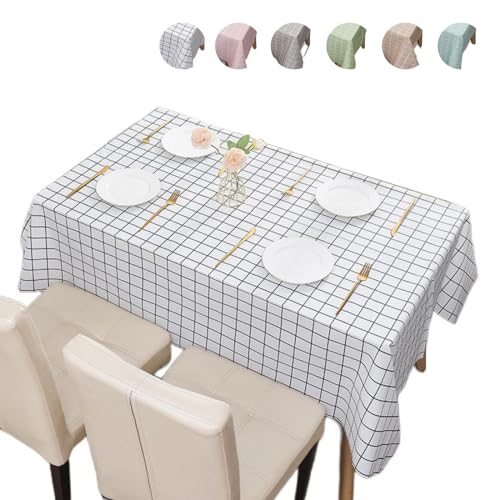 MORAINJAY 2 Stück 137x180cm Weiß Gingham Tischdecken, Kunststoff Karierten Wasserdicht Tischdecke,Rechteckig Tischdecke,für Picknick, Babyparty, Geburtstag,Party,Urlaub, Abendessen,Tischdekoration MORAINJAY 2 Stück 137x180cm Weiß Gingham Tischdecken, Kunststoff Karierten Wasserdicht Tischdecke,Rechteckig Tischdecke,für Picknick, Babyparty, Geburtstag,Party,Urlaub, Abendessen,Tischdekoration von MORAINJAY
