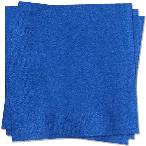 MORAINJAY 20 Stück Blau Servietten,33x33cm Papierservietten Napkins,Cocktailservietten,Blau Tischdeko Hochzeit Papierserviette für Hochzeit Abendessen Geburtstag Brautjubiläum Party von MORAINJAY