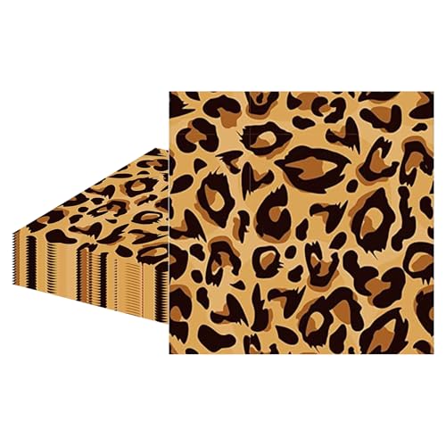 MORAINJAY 20 Stück Leopard Party Servietten, 33x33cm Servietten Geburtstag Tischdekorationen, Farbige Cocktail Tischserviette Napkins für Junge Mädchen Geburtstag Party, Hochzeit und Jubiläen MORAINJAY 20 Stück Leopard Party Servietten, 33x33cm Servietten Geburtstag Tischdekorationen, Farbige Cocktail Tischserviette Napkins für Junge Mädchen Geburtstag Party, Hochzeit und Jubiläen von MORAINJAY