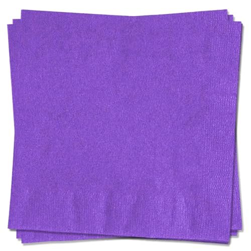 MORAINJAY 20 Stück Lila Servietten,33x33cm Papierservietten Napkins,Cocktailservietten,Lila Tischdeko Hochzeit Papierserviette für Hochzeit Abendessen Geburtstag Brautjubiläum Party von MORAINJAY