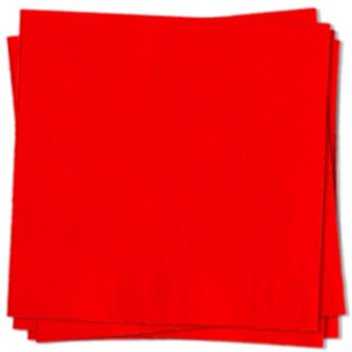 MORAINJAY 20 Stück Rot Servietten,33x33cm Papierservietten Napkins,Cocktailservietten,Rot Tischdeko Hochzeit Papierserviette für Hochzeit Abendessen Geburtstag Brautjubiläum Party von MORAINJAY