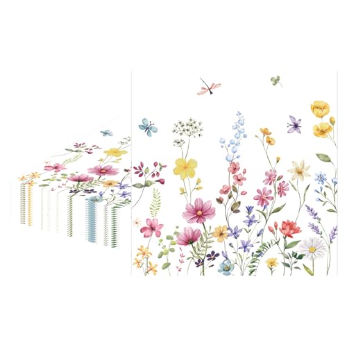 MORAINJAY 20 Stück Wildflower Party Servietten, 33x33cm Servietten Geburtstag Tischdekorationen, Farbige Cocktail Tischserviette Napkins für Junge Mädchen Geburtstag Party, Hochzeit und Jubiläen MORAINJAY 20 Stück Wildflower Party Servietten, 33x33cm Servietten Geburtstag Tischdekorationen, Farbige Cocktail Tischserviette Napkins für Junge Mädchen Geburtstag Party, Hochzeit und Jubiläen von MORAINJAY