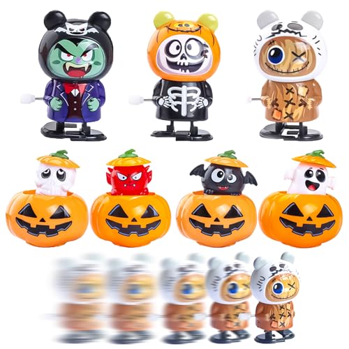 MORAINJAY 7er-Set 2024 Halloween Mini-Aufziehspielzeuge Lustige Gehende Kürbisse, Skelette, Geister Kleine Spielzeuge für Halloween-Partys und Mitgebsel MORAINJAY 7er-Set 2024 Halloween Mini-Aufziehspielzeuge Lustige Gehende Kürbisse, Skelette, Geister Kleine Spielzeuge für Halloween-Partys und Mitgebsel von MORAINJAY