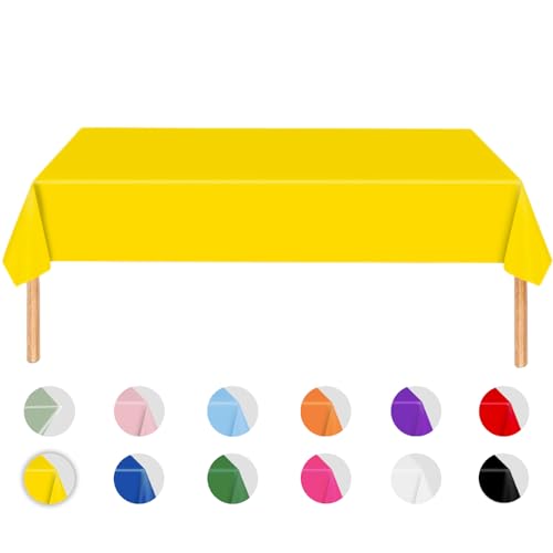 MORAINJAY Gelb Tischdecke,137x274cm Tischtuch Plastiktischdecke,Rechteckige Tischabdeckung Gartentischdecke Outdoor Table Cloth für Geburtstag,Gastronomie,Feste,Party,Hochzeiten oder Haushalt MORAINJAY Gelb Tischdecke,137x274cm Tischtuch Plastiktischdecke,Rechteckige Tischabdeckung Gartentischdecke Outdoor Table Cloth für Geburtstag,Gastronomie,Feste,Party,Hochzeiten oder Haushalt von MORAINJAY