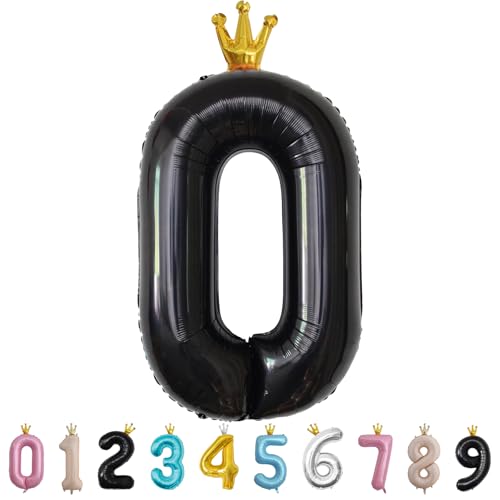 Luftballon Zahl 0 Schwarz, 101cm Riesen Zahlenballon Nummer 0 1 2 3 4 5 6 7 8 9 10 16 18 21 30 40 50 60 70 80 90 100, 40" Groß Folienballons für Hochzeit Jubiläum, Geburtstagsballons Party Dekoration Luftballon Zahl 0 Schwarz, 101cm Riesen Zahlenballon Nummer 0 1 2 3 4 5 6 7 8 9 10 16 18 21 30 40 50 60 70 80 90 100, 40" Groß Folienballons für Hochzeit Jubiläum, Geburtstagsballons Party Dekoration von MORAINJAY