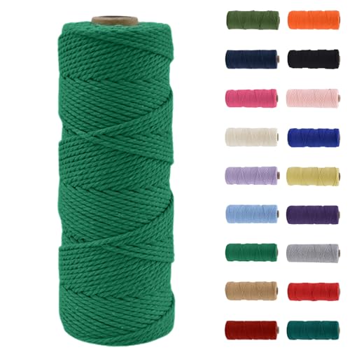 Makramee Garn 2mm, Makramee Garn Smaragdgrün, Makramee Baumwollgarn 2mmx100m, Baumwollkordel Natur, Baumwoll Bastelschnur für Basteln Stricken Boho Deko DIY Handwerk Wandbehang Wohnzimmer Balkon Makramee Garn 2mm, Makramee Garn Smaragdgrün, Makramee Baumwollgarn 2mmx100m, Baumwollkordel Natur, Baumwoll Bastelschnur für Basteln Stricken Boho Deko DIY Handwerk Wandbehang Wohnzimmer Balkon von MORAINJAY