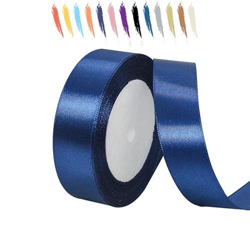 Navyblau 25mm Satinband 23 Meter, Polyesterband, verschönern Sie Ihre Bastelarbeiten und Feiern, ideal für Geschenkverpackungen, Dekorationen, Hochzeitsautoband, Bänder zum Basteln Navyblau 25mm Satinband 23 Meter, Polyesterband, verschönern Sie Ihre Bastelarbeiten und Feiern, ideal für Geschenkverpackungen, Dekorationen, Hochzeitsautoband, Bänder zum Basteln von MORAINJAY