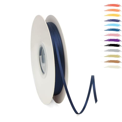 Navyblau 3mm Satinband 95 Meter, Polyesterband, verschönern Sie Ihre Bastelarbeiten und Feiern, ideal für Geschenkverpackungen, Dekorationen, Hochzeitsautoband, Bänder zum Basteln Navyblau 3mm Satinband 95 Meter, Polyesterband, verschönern Sie Ihre Bastelarbeiten und Feiern, ideal für Geschenkverpackungen, Dekorationen, Hochzeitsautoband, Bänder zum Basteln von MORAINJAY