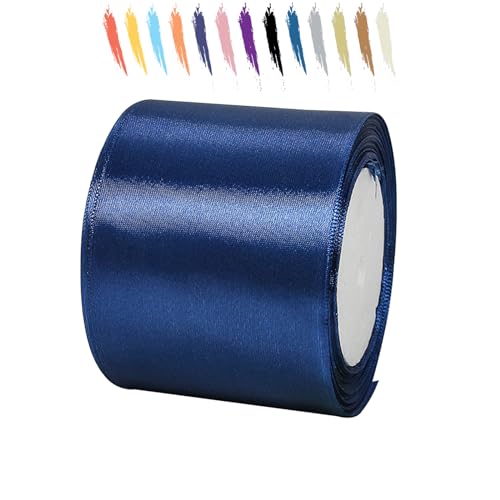 Navyblau 75mm Satinband 23 Meter, Polyesterband, verschönern Sie Ihre Bastelarbeiten und Feiern, ideal für Geschenkverpackungen, Dekorationen, Hochzeitsautoband, Bänder zum Basteln Navyblau 75mm Satinband 23 Meter, Polyesterband, verschönern Sie Ihre Bastelarbeiten und Feiern, ideal für Geschenkverpackungen, Dekorationen, Hochzeitsautoband, Bänder zum Basteln von MORAINJAY