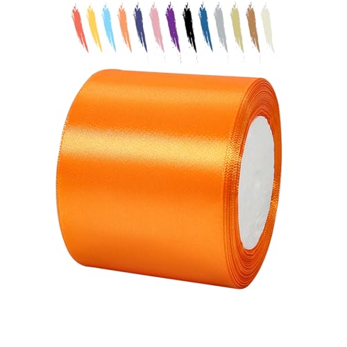 Orange 75mm Satinband 23 Meter, Polyesterband, verschönern Sie Ihre Bastelarbeiten und Feiern, ideal für Geschenkverpackungen, Dekorationen, Hochzeitsautoband, Bänder zum Basteln Orange 75mm Satinband 23 Meter, Polyesterband, verschönern Sie Ihre Bastelarbeiten und Feiern, ideal für Geschenkverpackungen, Dekorationen, Hochzeitsautoband, Bänder zum Basteln von MORAINJAY
