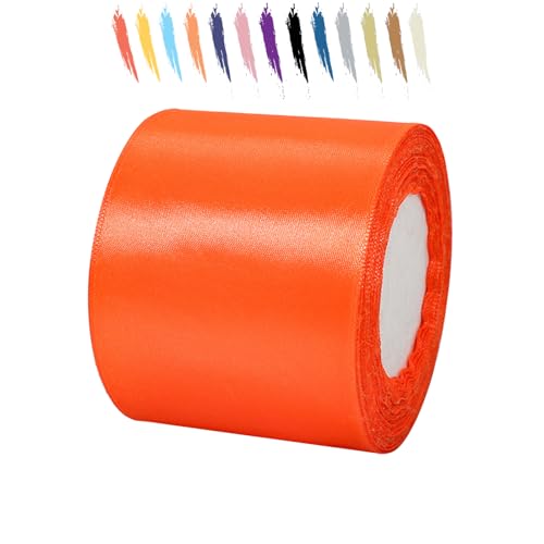 Orange Rot 75mm Satinband 23 Meter, Polyesterband, verschönern Sie Ihre Bastelarbeiten und Feiern, ideal für Geschenkverpackungen, Dekorationen, Hochzeitsautoband, Bänder zum Basteln Orange Rot 75mm Satinband 23 Meter, Polyesterband, verschönern Sie Ihre Bastelarbeiten und Feiern, ideal für Geschenkverpackungen, Dekorationen, Hochzeitsautoband, Bänder zum Basteln von MORAINJAY