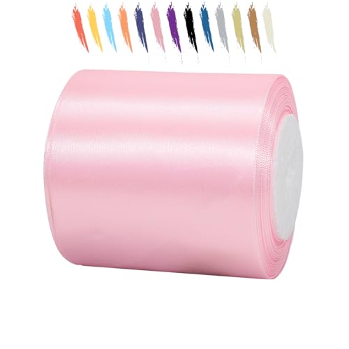 Rosa 100mm Satinband 23 Meter, Polyesterband, verschönern Sie Ihre Bastelarbeiten und Feiern, ideal für Geschenkverpackungen, Dekorationen, Hochzeitsautoband, Bänder zum Basteln Rosa 100mm Satinband 23 Meter, Polyesterband, verschönern Sie Ihre Bastelarbeiten und Feiern, ideal für Geschenkverpackungen, Dekorationen, Hochzeitsautoband, Bänder zum Basteln von MORAINJAY