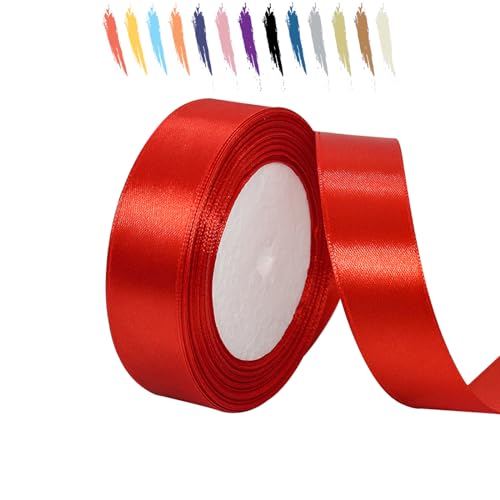 Rot 25mm Satinband 23 Meter, Polyesterband, verschönern Sie Ihre Bastelarbeiten und Feiern, ideal für Geschenkverpackungen, Dekorationen, Hochzeitsautoband, Bänder zum Basteln Rot 25mm Satinband 23 Meter, Polyesterband, verschönern Sie Ihre Bastelarbeiten und Feiern, ideal für Geschenkverpackungen, Dekorationen, Hochzeitsautoband, Bänder zum Basteln von MORAINJAY