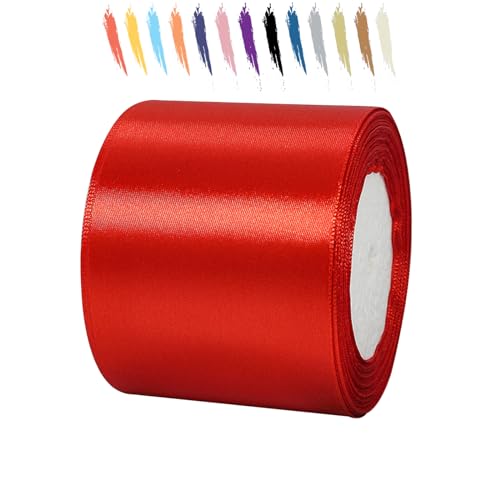 Rot 75mm Satinband 23 Meter, Polyesterband, verschönern Sie Ihre Bastelarbeiten und Feiern, ideal für Geschenkverpackungen, Dekorationen, Hochzeitsautoband, Bänder zum Basteln Rot 75mm Satinband 23 Meter, Polyesterband, verschönern Sie Ihre Bastelarbeiten und Feiern, ideal für Geschenkverpackungen, Dekorationen, Hochzeitsautoband, Bänder zum Basteln von MORAINJAY