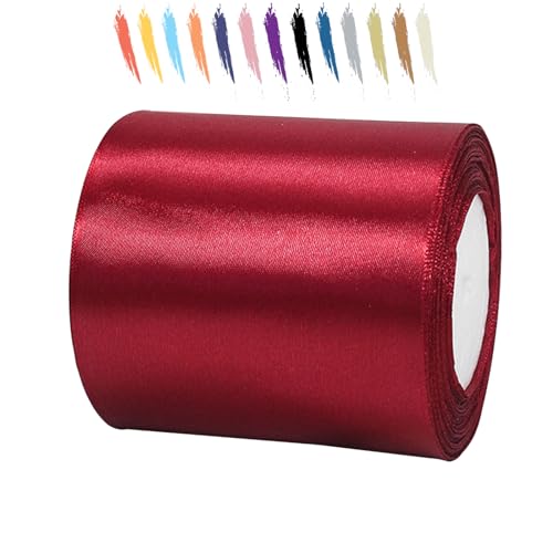 Rotwein 100mm Satinband 23 Meter, Polyesterband, verschönern Sie Ihre Bastelarbeiten und Feiern, ideal für Geschenkverpackungen, Dekorationen, Hochzeitsautoband, Bänder zum Basteln Rotwein 100mm Satinband 23 Meter, Polyesterband, verschönern Sie Ihre Bastelarbeiten und Feiern, ideal für Geschenkverpackungen, Dekorationen, Hochzeitsautoband, Bänder zum Basteln von MORAINJAY