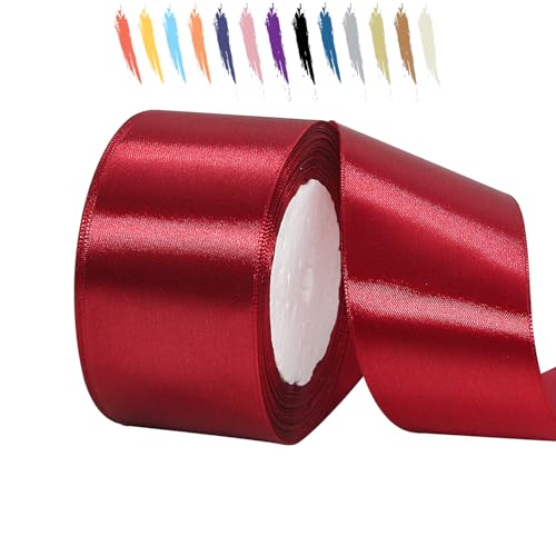 Rotwein 50mm Satinband 23 Meter, Polyesterband, verschönern Sie Ihre Bastelarbeiten und Feiern, ideal für Geschenkverpackungen, Dekorationen, Hochzeitsautoband, Bänder zum Basteln Rotwein 50mm Satinband 23 Meter, Polyesterband, verschönern Sie Ihre Bastelarbeiten und Feiern, ideal für Geschenkverpackungen, Dekorationen, Hochzeitsautoband, Bänder zum Basteln von MORAINJAY