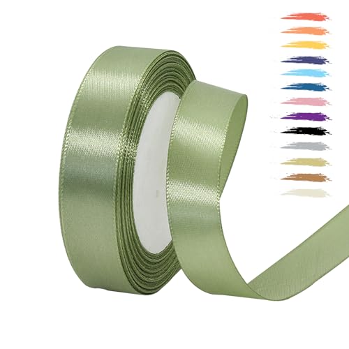 Salbeigrün 20mm Satinband 25 Meter, Polyesterband, verschönern Sie Ihre Bastelarbeiten und Feiern, ideal für Geschenkverpackungen, Dekorationen, Hochzeitsautoband, Bänder zum Basteln Salbeigrün 20mm Satinband 25 Meter, Polyesterband, verschönern Sie Ihre Bastelarbeiten und Feiern, ideal für Geschenkverpackungen, Dekorationen, Hochzeitsautoband, Bänder zum Basteln von MORAINJAY