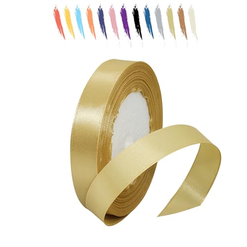 Tyrannengold 15mm Satinband 23 Meter, Polyesterband, verschönern Sie Ihre Bastelarbeiten und Feiern, ideal für Geschenkverpackungen, Dekorationen, Hochzeitsautoband, Bänder zum Basteln Tyrannengold 15mm Satinband 23 Meter, Polyesterband, verschönern Sie Ihre Bastelarbeiten und Feiern, ideal für Geschenkverpackungen, Dekorationen, Hochzeitsautoband, Bänder zum Basteln von MORAINJAY