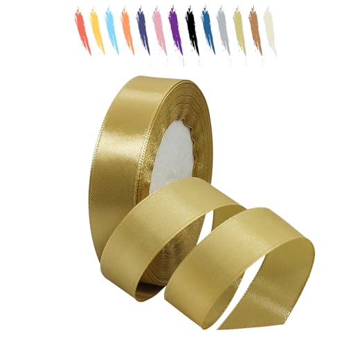 Tyrannengold 20mm Satinband 23 Meter, Polyesterband, verschönern Sie Ihre Bastelarbeiten und Feiern, ideal für Geschenkverpackungen, Dekorationen, Hochzeitsautoband, Bänder zum Basteln Tyrannengold 20mm Satinband 23 Meter, Polyesterband, verschönern Sie Ihre Bastelarbeiten und Feiern, ideal für Geschenkverpackungen, Dekorationen, Hochzeitsautoband, Bänder zum Basteln von MORAINJAY