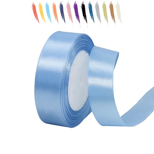Wasserblau 25mm Satinband 23 Meter, Polyesterband, verschönern Sie Ihre Bastelarbeiten und Feiern, ideal für Geschenkverpackungen, Dekorationen, Hochzeitsautoband, Bänder zum Basteln Wasserblau 25mm Satinband 23 Meter, Polyesterband, verschönern Sie Ihre Bastelarbeiten und Feiern, ideal für Geschenkverpackungen, Dekorationen, Hochzeitsautoband, Bänder zum Basteln von MORAINJAY