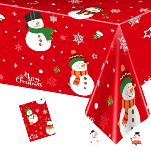Weihnachten Tischdecke, Schneemann Weihnachtsläufer Rechteckige 137x274cm, Weihnachtstischdecke Xmas Wasserabweisend Tischtuch Tischläufer für Weihnachts Party Küche Hochzeit Festlich Tischdekoration Weihnachten Tischdecke, Schneemann Weihnachtsläufer Rechteckige 137x274cm, Weihnachtstischdecke Xmas Wasserabweisend Tischtuch Tischläufer für Weihnachts Party Küche Hochzeit Festlich Tischdekoration von MORAINJAY