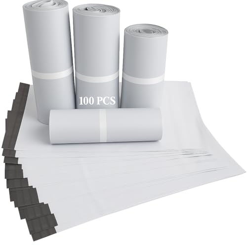 MORE FREE 100 Versandtaschen, 25 x 35 cm, für Versand, Verpackung, Versandtaschen, Kleidung, selbstklebende Kunststoffbeutel (25 x 35 cm, 100 Stück) von MORE FREE