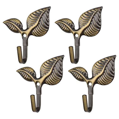 MOROBOR Vorhanghalter im Retro-Stil, Vintage-Stil, Blattform, Wandmontage, Vorhang-Raffhalter, Türtuch, Stoff, Kleiderhaken, Aufhänger, grünes Bronze, Eisen, 4 Stück MOROBOR Vorhanghalter im Retro-Stil, Vintage-Stil, Blattform, Wandmontage, Vorhang-Raffhalter, Türtuch, Stoff, Kleiderhaken, Aufhänger, grünes Bronze, Eisen, 4 Stück von MOROBOR