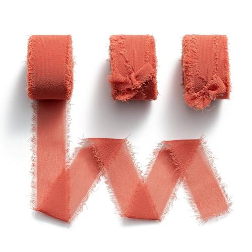 MORSUNBELA Chiffonband Orange Geschenk Schleifenband Hochzeit 2,5 cm x 6,4 m Geschenkband Chiffon Dekoband Breit MORSUNBELA Chiffonband Orange Geschenk Schleifenband Hochzeit 2,5 cm x 6,4 m Geschenkband Chiffon Dekoband Breit von MORSUNBELA