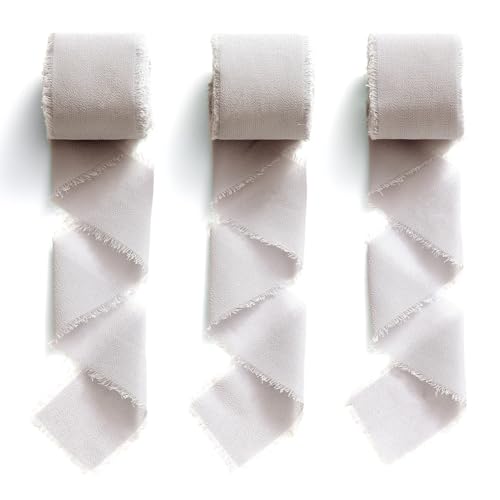 MORSUNBELA Chiffonband Schleifenband Hellgrau, 3.8 m x 19,2 m Geschenkband Dekoband, Dekoration Stoffband für Hochzeit Party Thanksgiving Geburtstag Geschenke MORSUNBELA Chiffonband Schleifenband Hellgrau, 3.8 m x 19,2 m Geschenkband Dekoband, Dekoration Stoffband für Hochzeit Party Thanksgiving Geburtstag Geschenke von MORSUNBELA