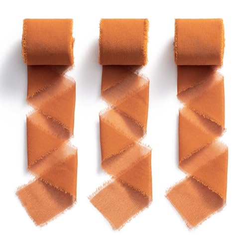 MORSUNBELA Chiffonband Terracotta Geschenkband Breit 38mm Schleifenband Hochzeit Chiffon Dekoband 19,2m MORSUNBELA Chiffonband Terracotta Geschenkband Breit 38mm Schleifenband Hochzeit Chiffon Dekoband 19,2m von MORSUNBELA