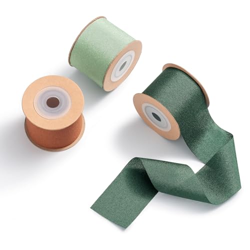 MORSUNBELA Geschenkband Breit Schleifenband Seidenband Dekoband Breit Hochzeit Bänder Stoff 3,8 cm x 9 m,3 Rolls MORSUNBELA Geschenkband Breit Schleifenband Seidenband Dekoband Breit Hochzeit Bänder Stoff 3,8 cm x 9 m,3 Rolls von MORSUNBELA