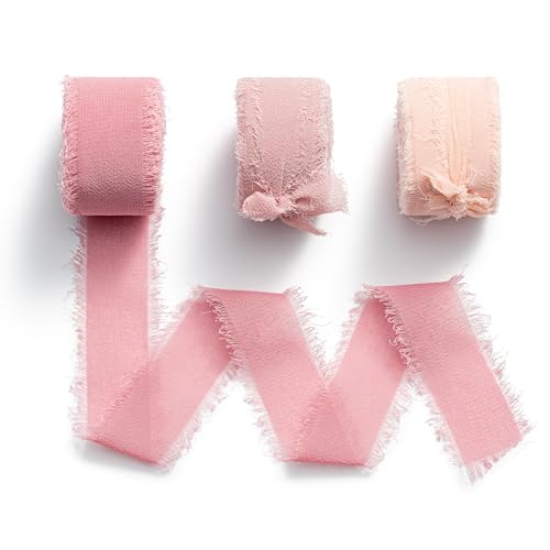 MORSUNBELA Geschenkband Chiffon Schleifenband Hochzeit Chiffonband Geschenk Dekoband Breit Seidenband 2,5 cm x 6,4 m MORSUNBELA Geschenkband Chiffon Schleifenband Hochzeit Chiffonband Geschenk Dekoband Breit Seidenband 2,5 cm x 6,4 m von MORSUNBELA