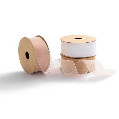 MORSUNBELA Geschenkband Dekoband Hochzeit Schleifenband Organza Bänder Seidenband 25 mm X 9 m Organzaband MORSUNBELA Geschenkband Dekoband Hochzeit Schleifenband Organza Bänder Seidenband 25 mm X 9 m Organzaband von MORSUNBELA