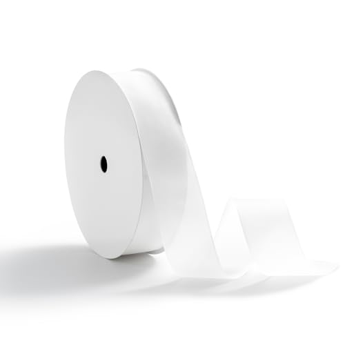 MORSUNBELA Geschenkband Weiss,Satinband Weiß,Seidenband,Schleifenband Hochzeit 25mm,13 m Dekoband Dick Weisses MORSUNBELA Geschenkband Weiss,Satinband Weiß,Seidenband,Schleifenband Hochzeit 25mm,13 m Dekoband Dick Weisses von MORSUNBELA