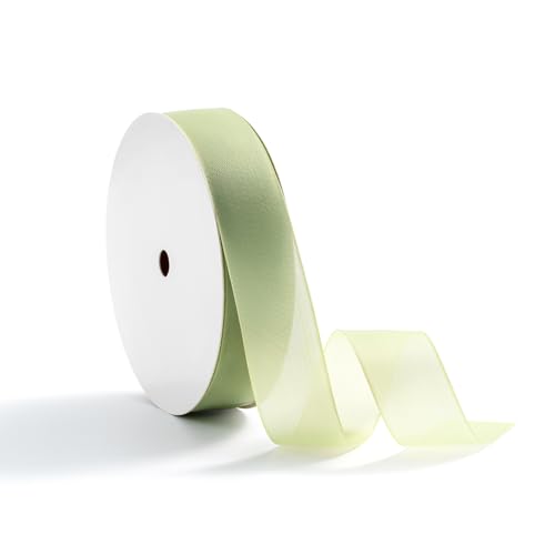 MORSUNBELA Geschenkband grün 25mm Breit, 13 Meters Satinband Eukalyptus Grün Geschenkbänder Stoff Schleifenband Hochzeit Dekoband MORSUNBELA Geschenkband grün 25mm Breit, 13 Meters Satinband Eukalyptus Grün Geschenkbänder Stoff Schleifenband Hochzeit Dekoband von MORSUNBELA