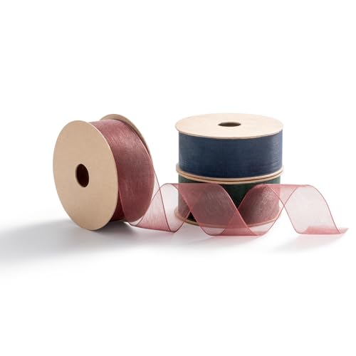 MORSUNBELA Organzaband Geschenkband Breit Schleifenband Hochzeit Seidenband Dekorative Bänder Organza 25 mm X 9 m MORSUNBELA Organzaband Geschenkband Breit Schleifenband Hochzeit Seidenband Dekorative Bänder Organza 25 mm X 9 m von MORSUNBELA