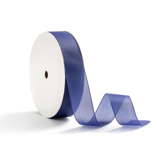 MORSUNBELA Schleifenband Blau Breit Royalblau Geschenkband Hochzeit Chiffon Band Dekoband Stoffband Dunkelblau,25 mm x 13 m MORSUNBELA Schleifenband Blau Breit Royalblau Geschenkband Hochzeit Chiffon Band Dekoband Stoffband Dunkelblau,25 mm x 13 m von MORSUNBELA