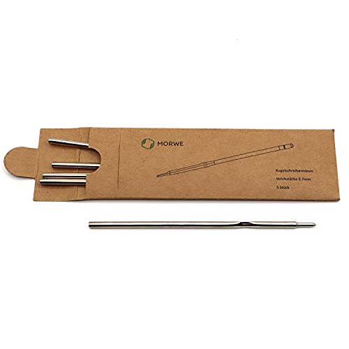 MORWE – Kugelschreiberminen schwarz/ 5er Set Standard Minen A2/ X10 passend für viele Kugelschreiber/Kugelschreiber-Minen aus Metall für nachfüllbare, nachhaltige Kugelschreiber schwarze Tinte MORWE – Kugelschreiberminen schwarz/ 5er Set Standard Minen A2/ X10 passend für viele Kugelschreiber/Kugelschreiber-Minen aus Metall für nachfüllbare, nachhaltige Kugelschreiber schwarze Tinte von MORWE