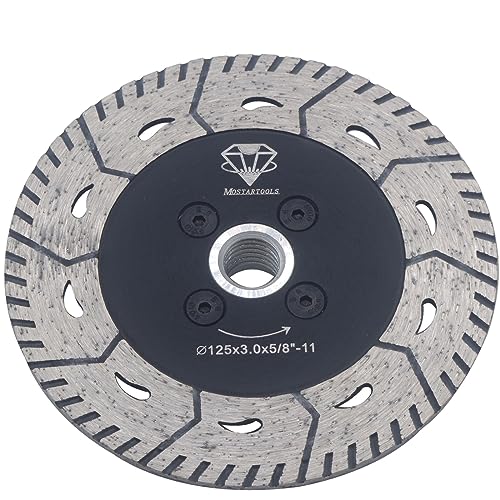 MOSTARTOOLS Granit-Turbo-Diamant-Trennscheiben für Stein, Granit, Beton, Blöcke, Mauerwerk, Schleifen und Schärfen, 2-in-1-Diamant-Mehrzweck-Trennscheibe, 12,7 cm von MOSTARTOOLS